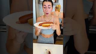 got her right in the face! 😂 #hotdog #prank #shorts