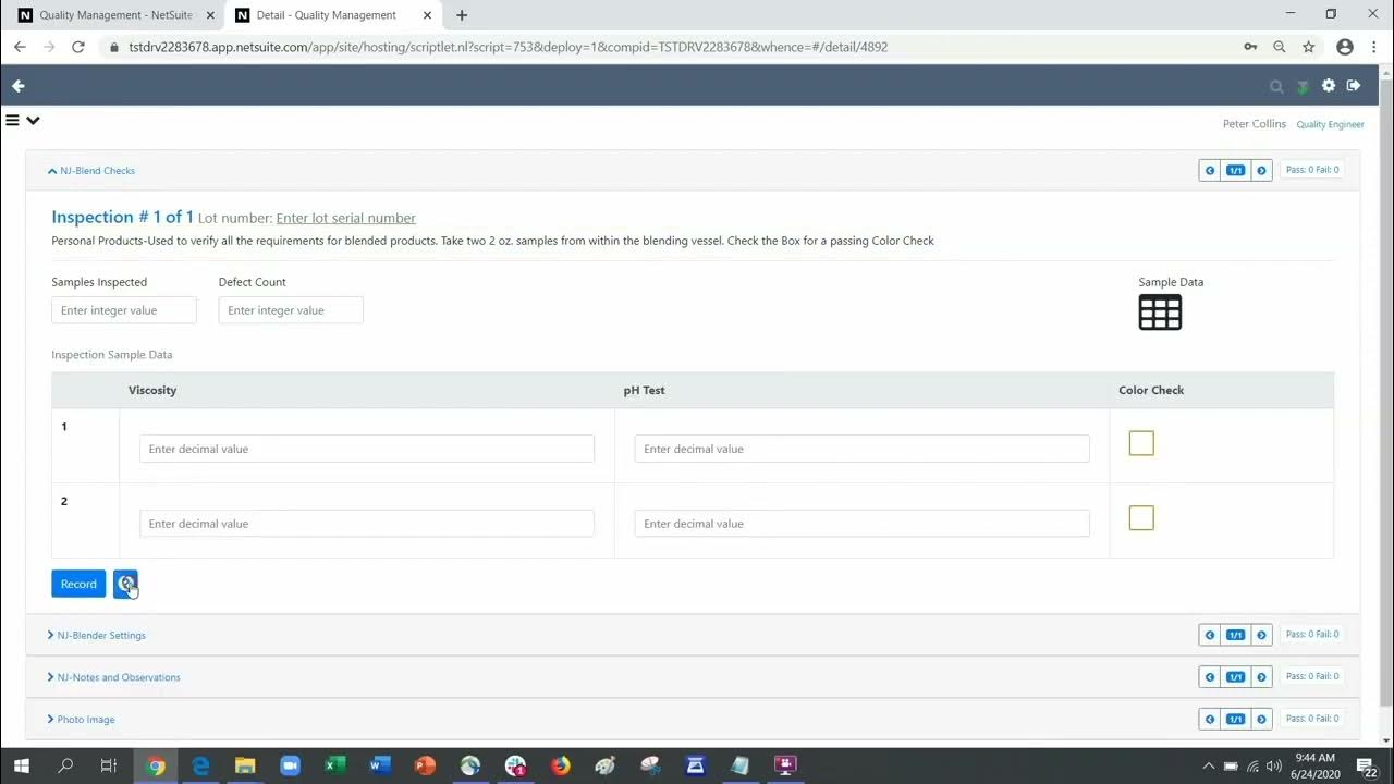 NetSuite Quality Management Solution (QMS) Demo Quality Engineer YouTube
