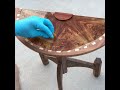 Applying Danish Oil to the Demilune Table Applying Danish Oil to the Demilune Table