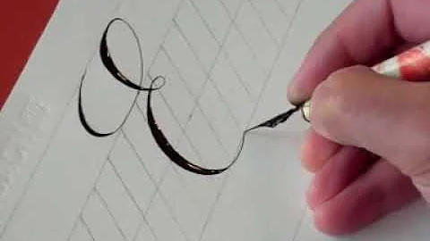 How to write Copperplate (The Letters E & e)