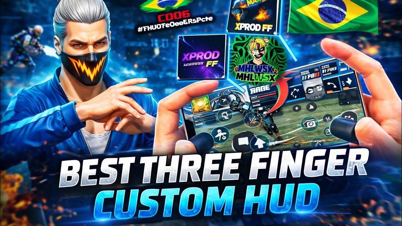 3 Finger Players Ka Secret HUD 😱 | Best Three Finger Custom HUD Free Fire 