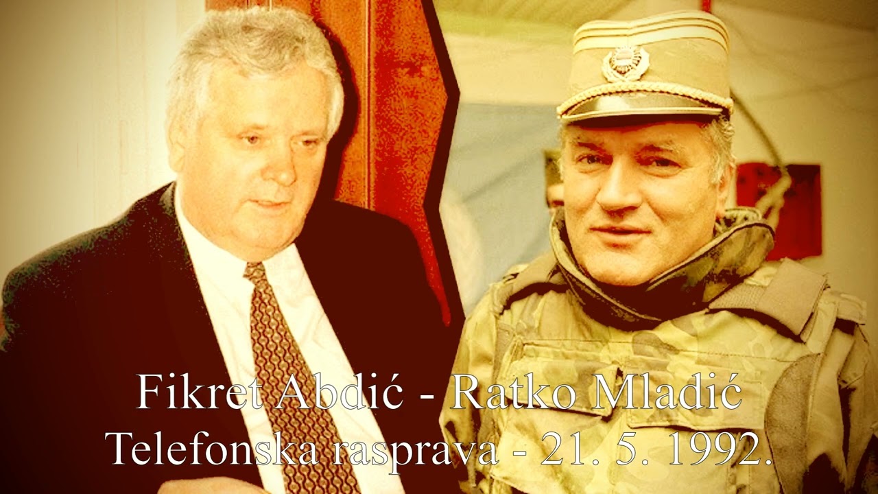 Telefonska rasprava Fikret Abdić - Ratko Mladić. [21. 5. 1992.].
