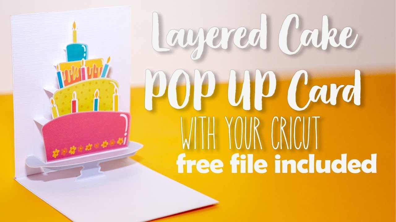 Download Awesome Svgs Layered Cake Pop Up Bithday Card