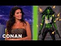 Angie Harmon Wants To Be A Lusty, Big-Busted She-Hulk | CONAN on TBS