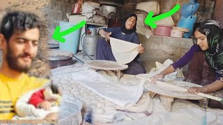 Making the mother of Saleh's wife and orphaned children work to prepare food