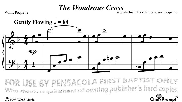 The Wondrous Cross ARR POQUETTE CP with Audio