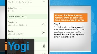 Disable background refresh setting on LinkedIn® Pulse app on Android™ device screenshot 5