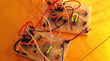 Two 7 segment displays and two shift registers