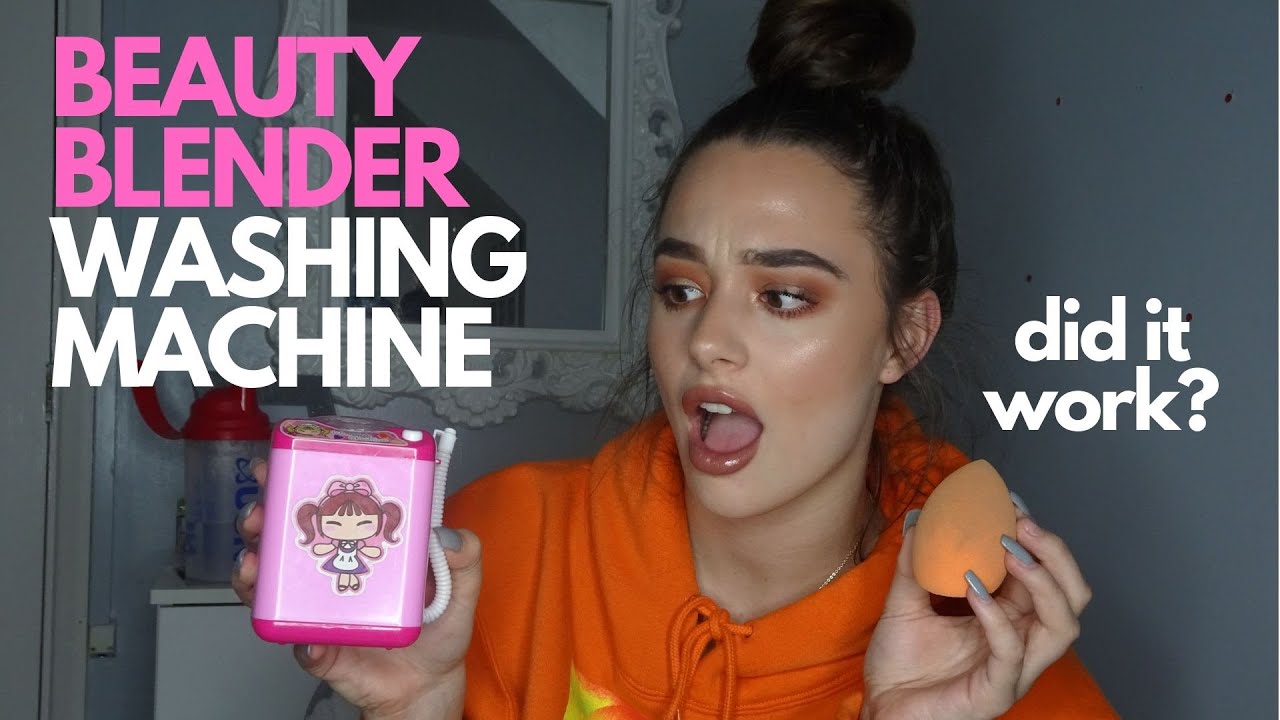 BEAUTY BLENDER MINI WASHING MACHINE!! DID IT WORK?? TESTING EBAY PRODUCTS channonmooney