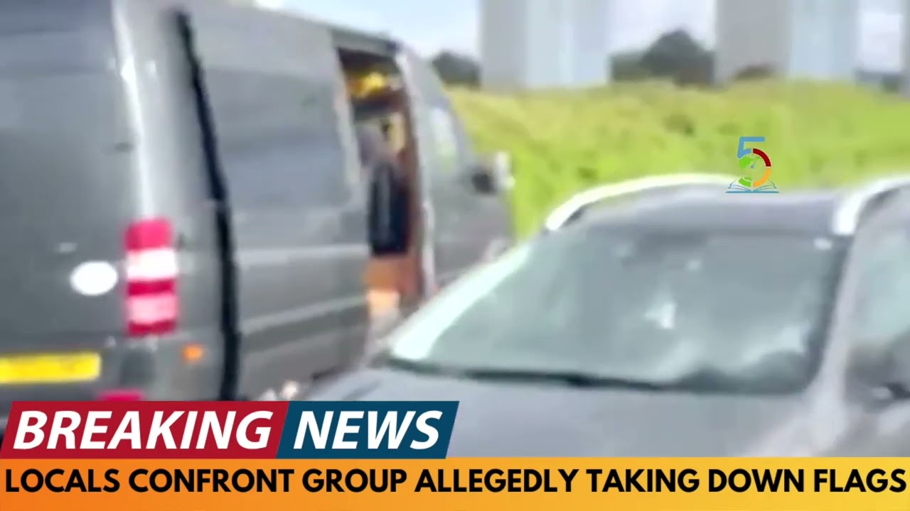 BREAKING NEWS: LOCALS CONFRONT GROUP ALLEGEDLY TAKING DOWN FLAGS IN SOUTHAMPTON