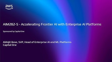 AWS re:Invent 2025 -Accelerating Frontier AI w/ Foundational Platform Architecture Elements (AIM282)