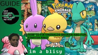 Pokemon Emerald Shiny Hunting without BROKEN RNG??