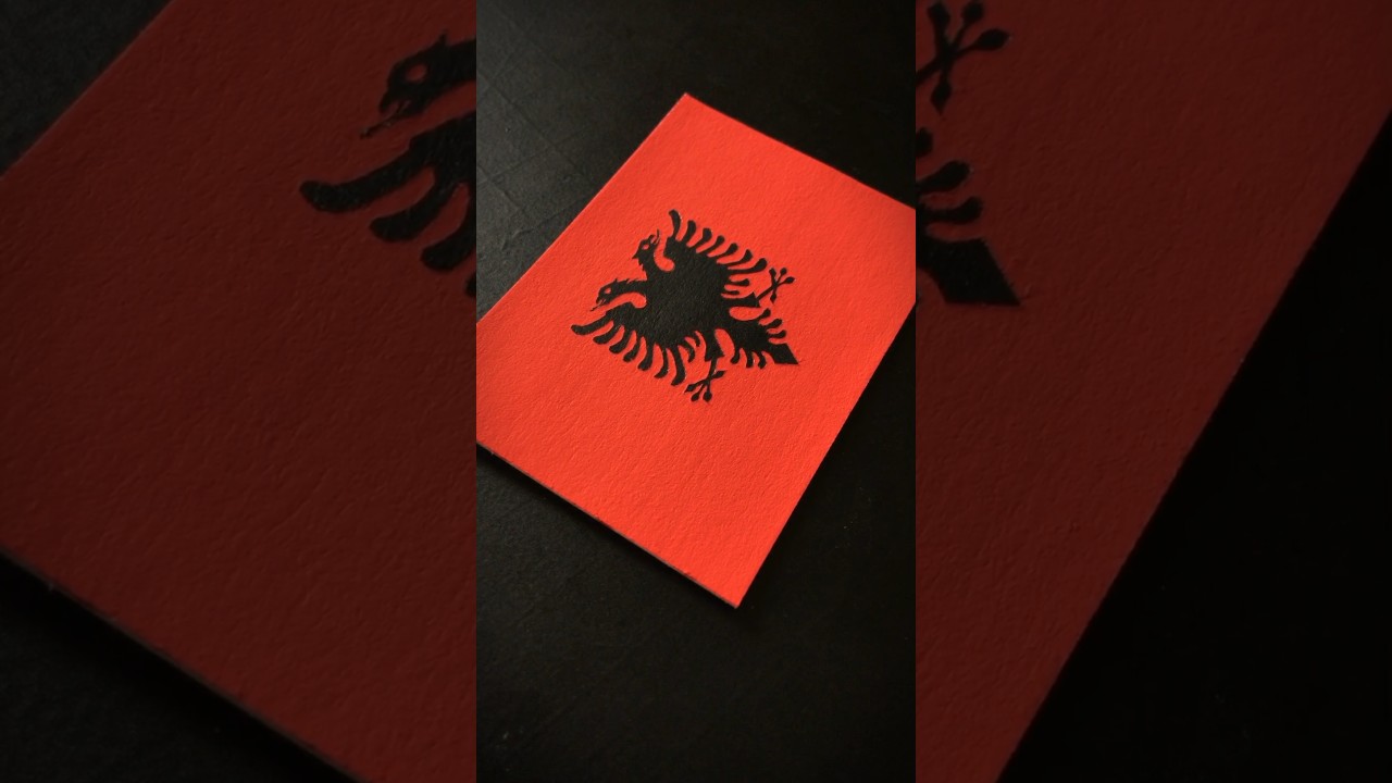 ALBANIA 🇦🇱 Flag Drawing 