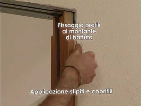 Montaggio porta scorrevole in legno su controtelaio eclisse unico ... Montare porta scorrevole