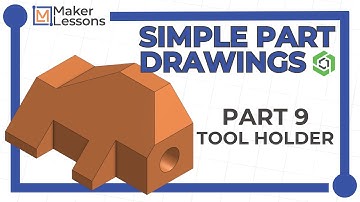 Simple Part Drawing in Onshape #9 | Tool Holder