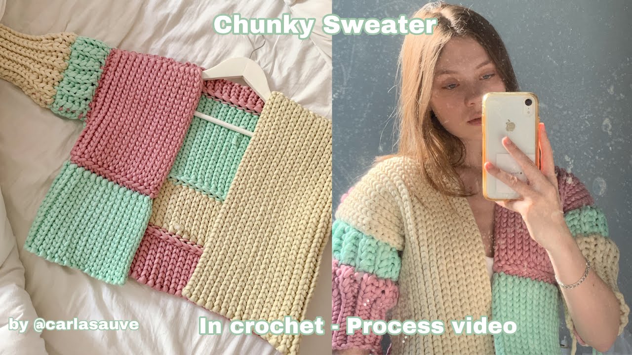 I Crochet The Chunky Sweater But With 