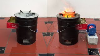 How To Make A Stove To Cook Wood And Rice Husks Together // Rocket Stove Designs