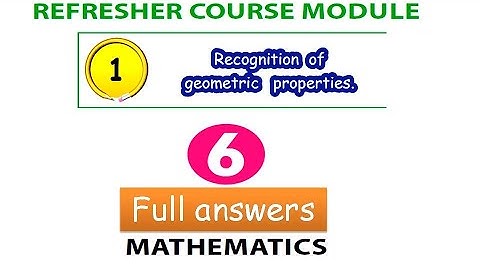 6th Maths refresher course module unit1 with answer key | 6th Maths refresher module with answerkey