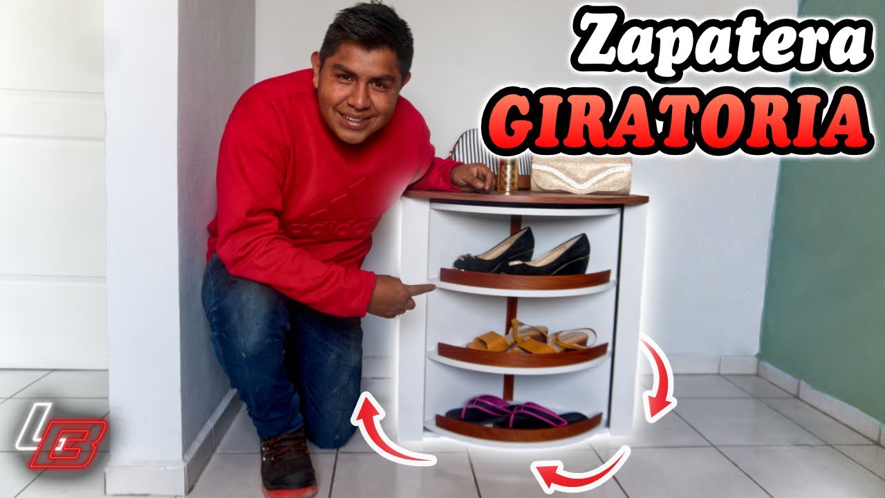 Como hacer un mueble zapatero giratorio. 