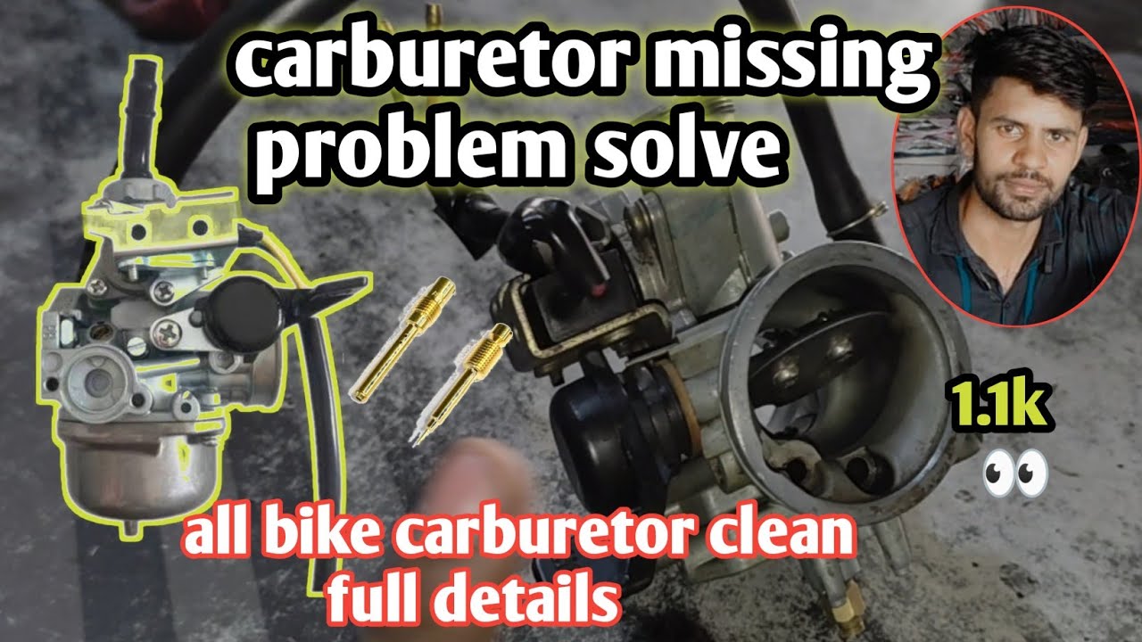 carburetor missing problem solve full details hindi, carburetor clean all bike , splendor puls