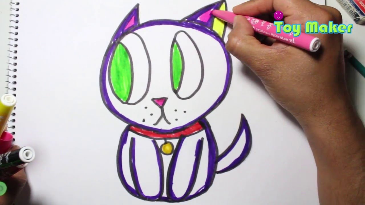 Dibujando una gatita muy fácil con lápiz y plumones. - thptnganamst.edu.vn