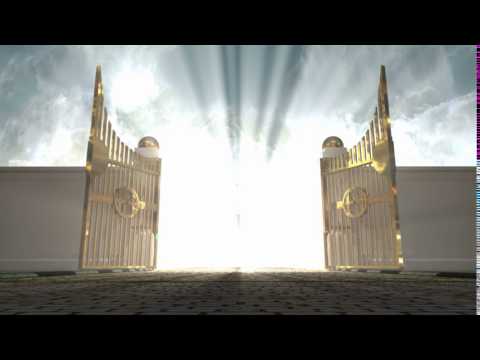 Heavens Golden Gates Opening To An Ethereal Light On A Cloudy Background Ekmlbl0Eg