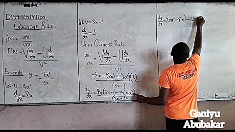 Quotient Rule Method of Differentiation. #quotient_rule #calculus