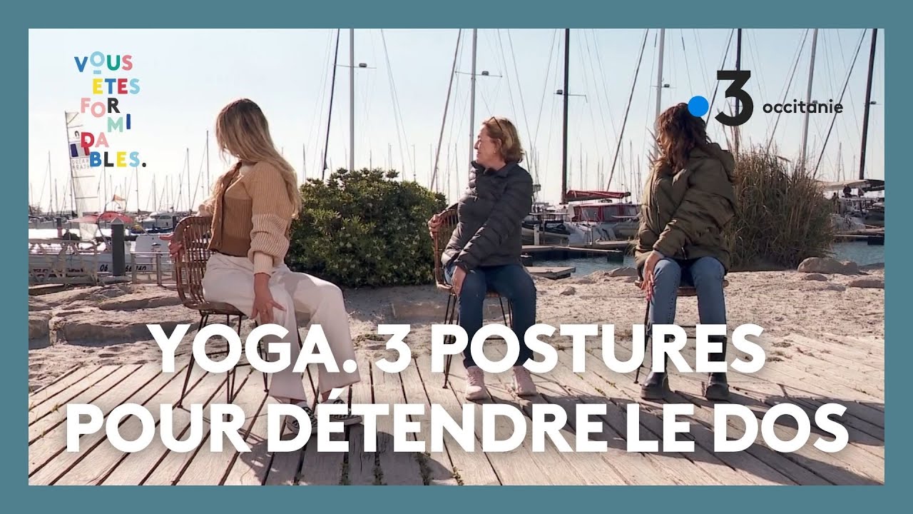 Trois postures de yoga pour détendre le dos - YouTube