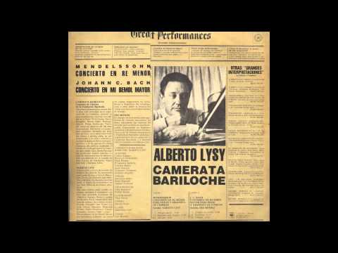 Mendelssohn Violin Concerto in d minor. Alberto Lysy/Camerata Bariloche