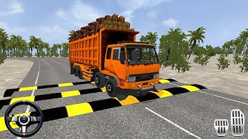 Speed Breaker Map in Bus Simulator Indonesia | 12 Wheeler Fully Loaded Truck Drive Bussid Gameplay 