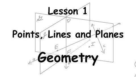 Geometry Lesson 1 - Points, lines and Planes - Saxon 1