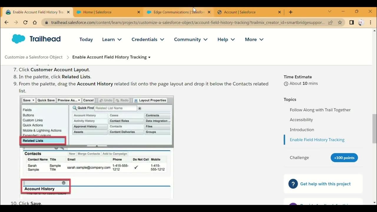 Customize a Salesforce Object Enable Account Field History Tracking Salesforce Developer Customize a Salesforce Object Enable Account Field History Tracking Salesforce Developer