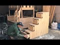 Ideas Smart Furniture Storage Bed Space Saving With Bedroom // DIY Smart Unique Stairs For Kids Bunk