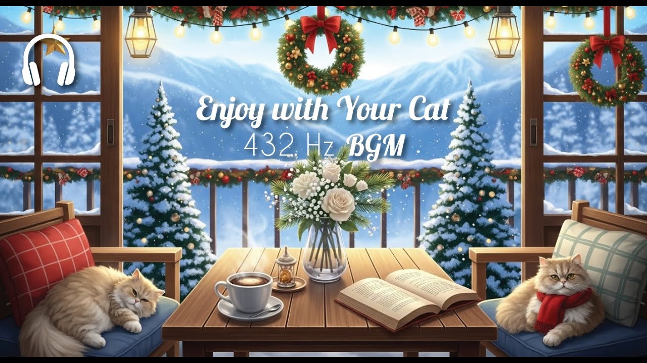432 Hz Winter Ambiance ❄️🎧 Enjoy with Your Cat Music