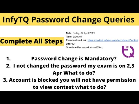 InfyTQ Password Change Queries | Most Important Complete All steps | Clear All doubts #infytq