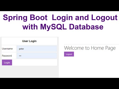 Spring Boot  Login and Logout with MySQL Database