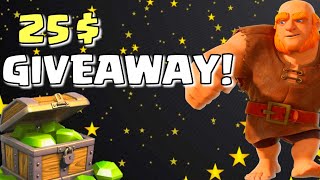 CLASH TUBER GIVEAWAY!! 25$ In Google Play Or ITunes!