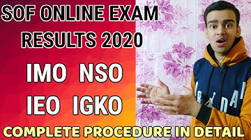 SOF Exam Result 2020 | Science Olympiad Foundation | Result of SOF IMO NSO | How to Check SOF Result