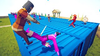 Various Factions Battle Royale From The Top Of The Container | Totally Accurate Battle Simulator