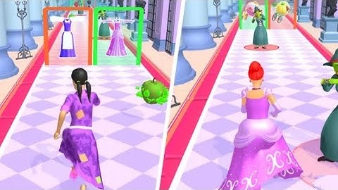 Cinderella Run 3D All Level walkthroughs Gameplay Android, Ios