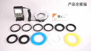 MAMEN 48 Macro LED Ring Flash Light With 8 Adapter Ring For Nikon Canon Pentax Olympus Panasonic Cam