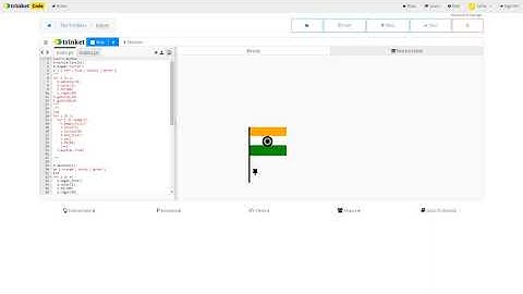 Draw a Flag using Python Turtle and Trinket | Python Turtle Drawing