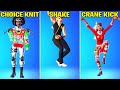 All Popular Fortnite Dances &amp; Emotes! (Choice Knit, The Crane Kick, Trinity&#39;s Kick, Frolic)