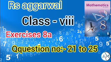class-8/Rs aggarwal/Exercises 8a/question no:-21to25 /linear equation #aman_kumar/#Aman_mathematics