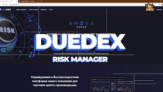 DueDEX: Как не потерять с Риск Менеджер | Обзор биржи