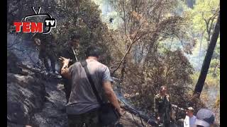 Marmaris’teki Yangından Azeri Ekipler Alevlerden Zor Kurtuldu