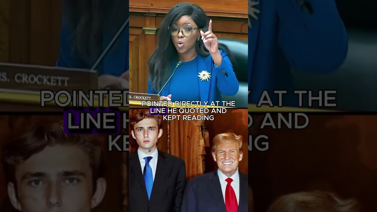 Jasmine Crockett Outsmarts Barron Trump Live One Line Changed Everything
