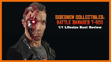SIDESHOW COLLECTIBLES:  Battle Damaged T800 Terminator 1/1 Lifesize Bust Review