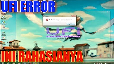 CARA MENGATASI UFI ERROR‼️the smart card resource manager is not running