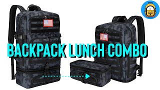 Combo Lunch Bag and Backpack  Bertasche Dark Blue Travel Backpack Lunch Bag Review and Walkthrough